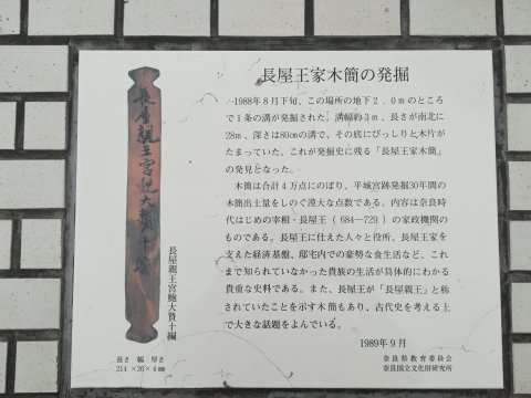 長屋王家木簡の発掘跡