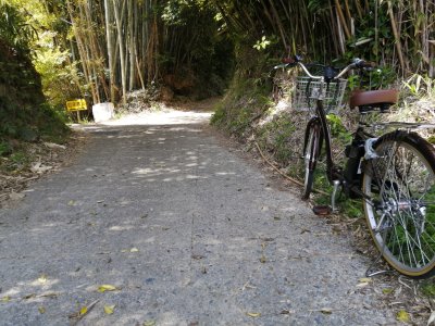 自転車置いてここから徒歩